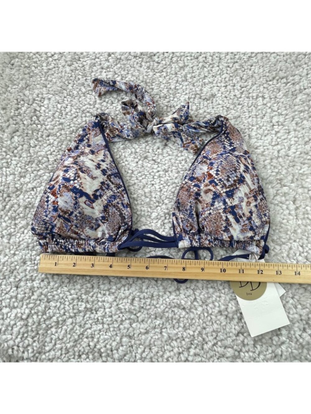 Becca By Rebecca Virtue Python Snakeskin Bikini Swim Top Womens DD - Picture 8 of 8